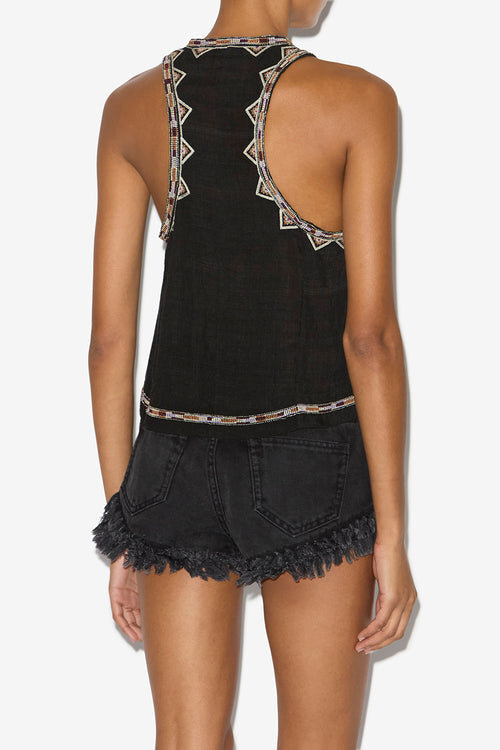 Zahara Embroidered Matka Silk Top Zahara Embroidered Matka Silk Top