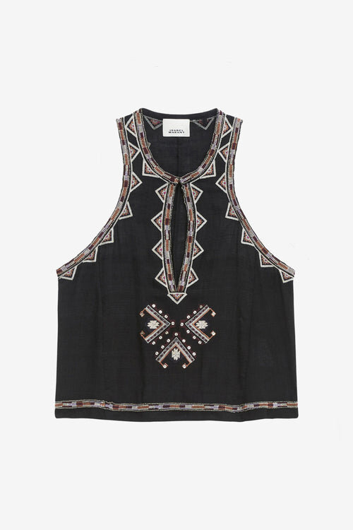 Zahara Embroidered Matka Silk Top Zahara Embroidered Matka Silk Top