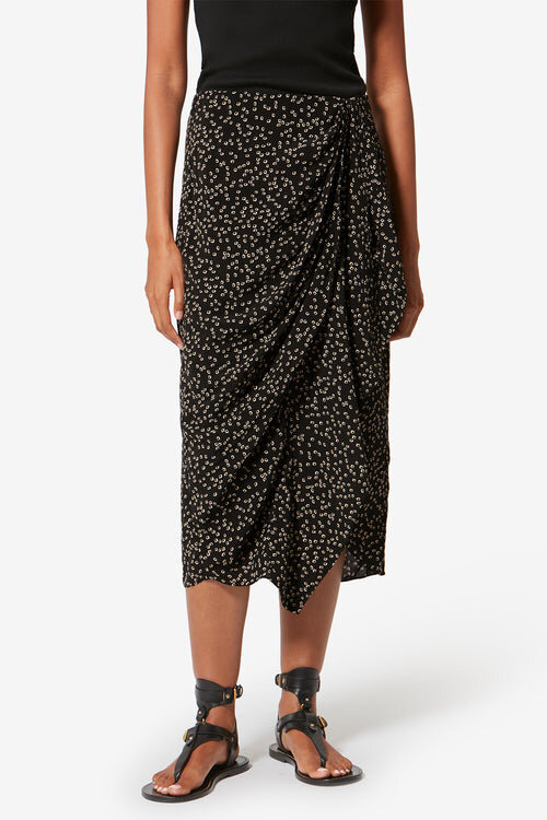 Zaine Flowing Origami Print Skirt Zaine Flowing Origami Print Skirt