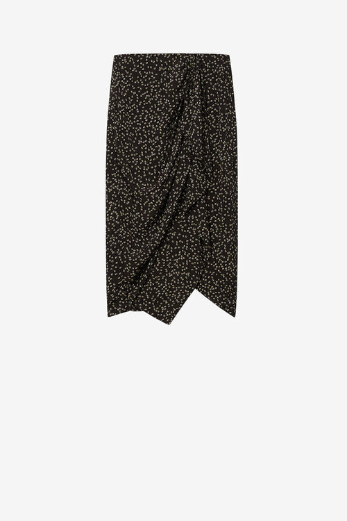 Zaine Flowing Origami Print Skirt Zaine Flowing Origami Print Skirt