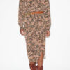 Zaine Printed Draped Skirt