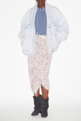 Zaine Printed Draped Skirt Zaine Printed Draped Skirt