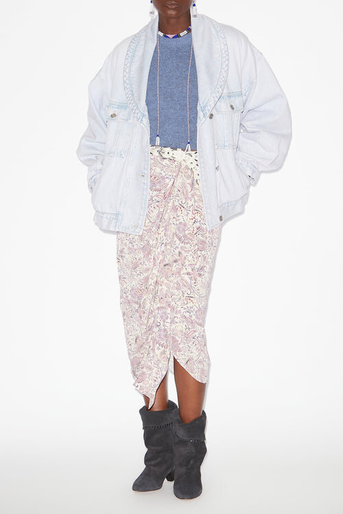 Zaine Printed Draped Skirt Zaine Printed Draped Skirt