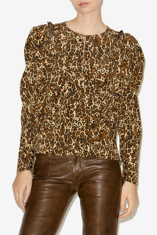 Zarga Pleated Blouse in Printed Silk Zarga Pleated Blouse in Printed Silk