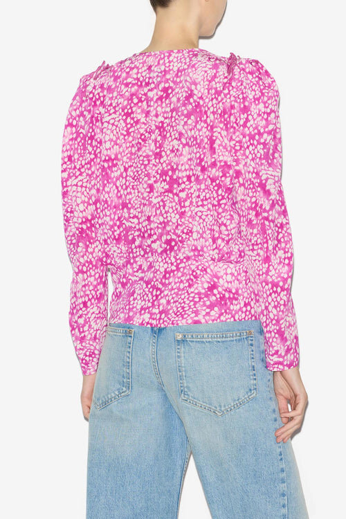 Zarga Pleated Blouse in Printed Silk Zarga Pleated Blouse in Printed Silk