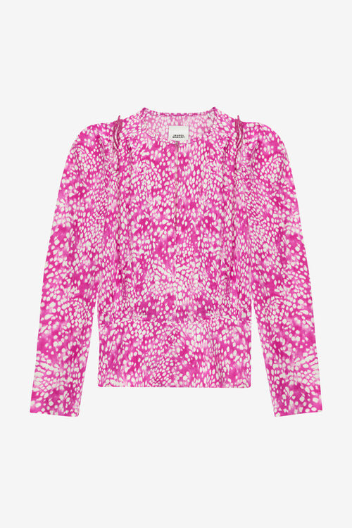 Zarga Pleated Blouse in Printed Silk Zarga Pleated Blouse in Printed Silk