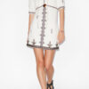 Zatini Short Open Back Embroidered Gauze Dress Zatini Short Open Back Embroidered Gauze Dress