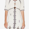 Zatini Short Open Back Embroidered Gauze Dress Zatini Short Open Back Embroidered Gauze Dress