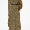 Zeidi Draped Leopard Print Dress Zeidi Draped Leopard Print Dress