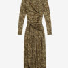 Zeidi Draped Leopard Print Dress Zeidi Draped Leopard Print Dress
