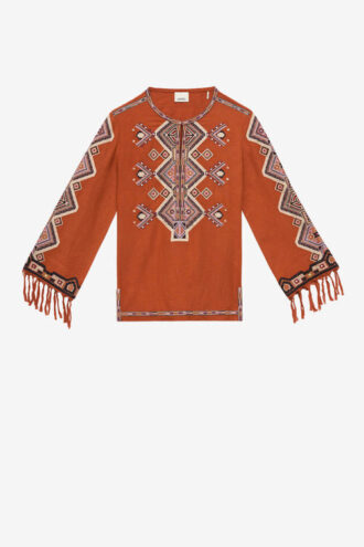 Zelda Embroidered Matka Silk Blouse Zelda Embroidered Matka Silk Blouse