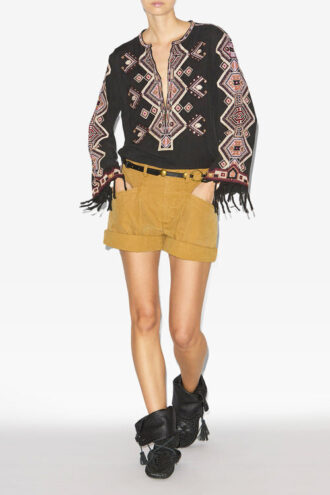 Zelda Embroidered Matka Silk Blouse Zelda Embroidered Matka Silk Blouse