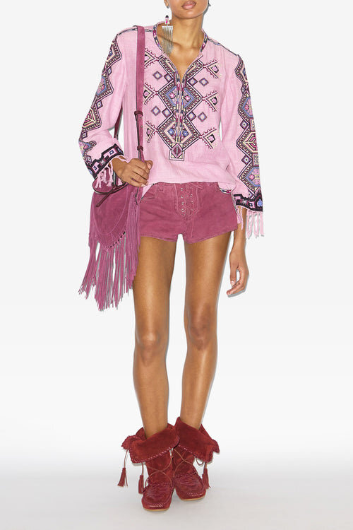 Zelda Embroidered Matka Silk Blouse Zelda Embroidered Matka Silk Blouse