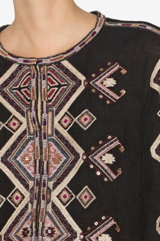 Zelda Embroidered Matka Silk Blouse Zelda Embroidered Matka Silk Blouse