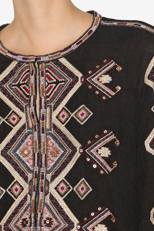 Zelda Embroidered Matka Silk Blouse Zelda Embroidered Matka Silk Blouse