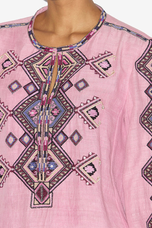 Zelda Embroidered Matka Silk Blouse Zelda Embroidered Matka Silk Blouse