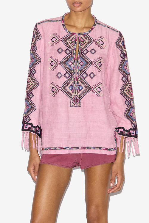 Zelda Embroidered Matka Silk Blouse Zelda Embroidered Matka Silk Blouse