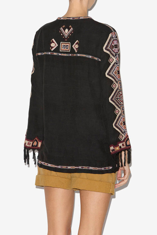 Zelda Embroidered Matka Silk Blouse Zelda Embroidered Matka Silk Blouse