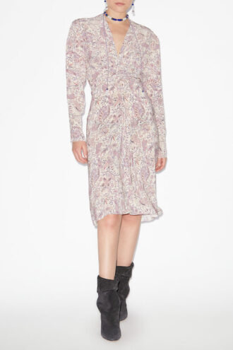Zeliha Printed Long-Sleeve Midi Dress Zeliha Printed Long-Sleeve Midi Dress