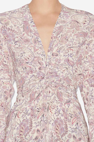 Zeliha Printed Long-Sleeve Midi Dress Zeliha Printed Long-Sleeve Midi Dress