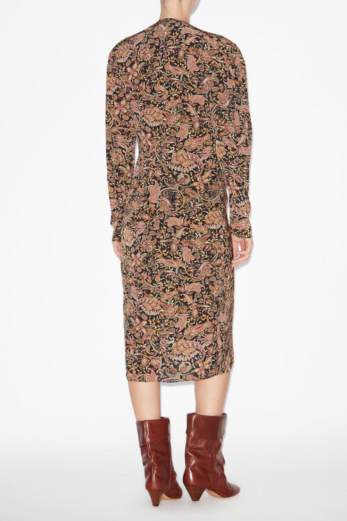 Zeliha Printed Long-Sleeve Midi Dress Zeliha Printed Long-Sleeve Midi Dress