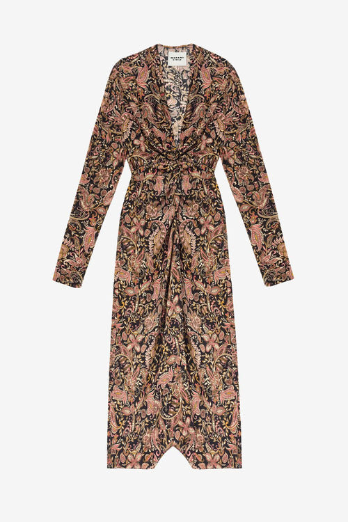 Zeliha Printed Long-Sleeve Midi Dress Zeliha Printed Long-Sleeve Midi Dress