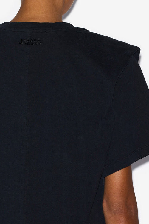 Zelitos Plain-Colored Cotton T-Shirt with Shoulder Pads Zelitos Plain-Colored Cotton T-Shirt with Shoulder Pads