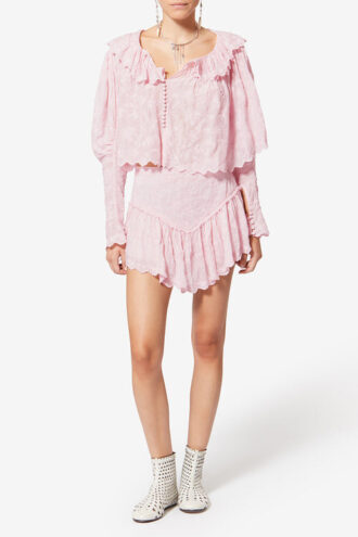 Zelly Frilly Floral Cotton and Silk Top Zelly Frilly Floral Cotton and Silk Top