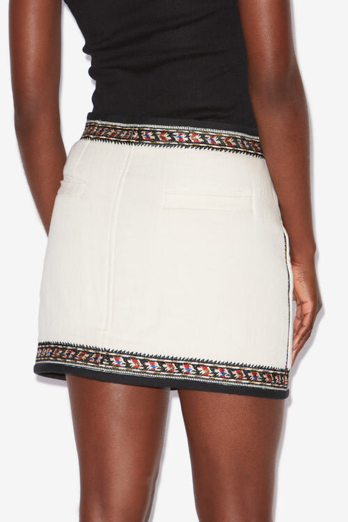 Zeria Embroidered Gauze Mini Skirt Zeria Embroidered Gauze Mini Skirt