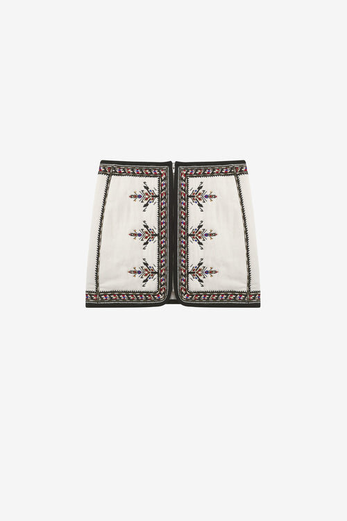 Zeria Embroidered Gauze Mini Skirt Zeria Embroidered Gauze Mini Skirt