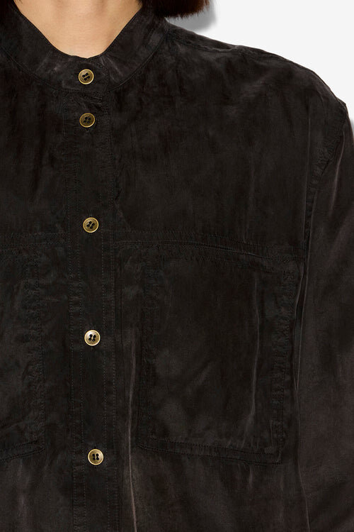 Zetta Washed Satin Shirt Zetta Washed Satin Shirt