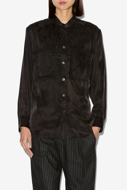Zetta Washed Satin Shirt Zetta Washed Satin Shirt