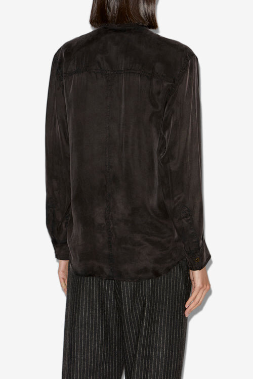 Zetta Washed Satin Shirt Zetta Washed Satin Shirt