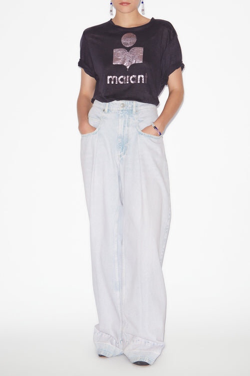 Zewel Linen T-Shirt with Logo Zewel Linen T-Shirt with Logo