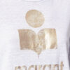 Zewel Plain-Colored Linen T-Shirt with Logo