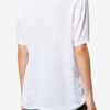 Zewel Plain-Colored Linen T-Shirt with Logo