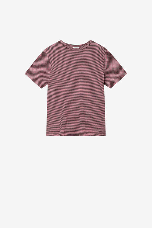 Zewel Striped Cotton and Linen T-Shirt Zewel Striped Cotton and Linen T-Shirt