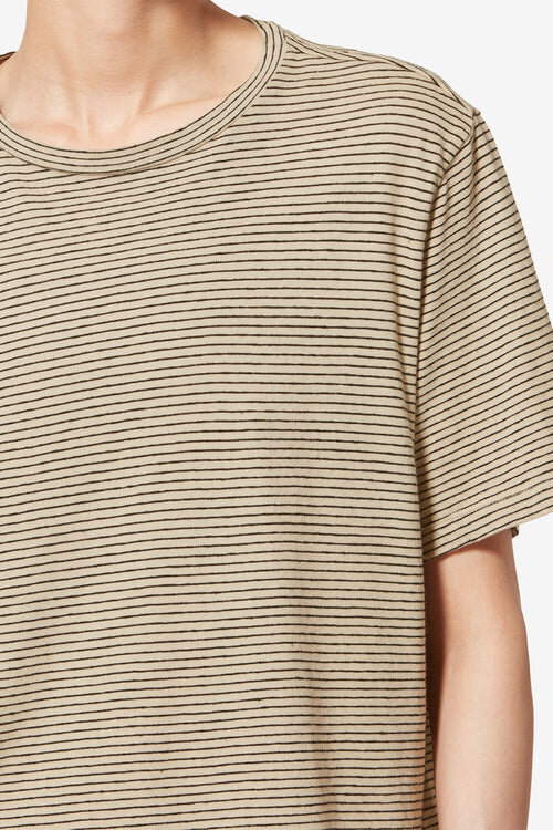 Zewel Striped Cotton and Linen T-Shirt Zewel Striped Cotton and Linen T-Shirt