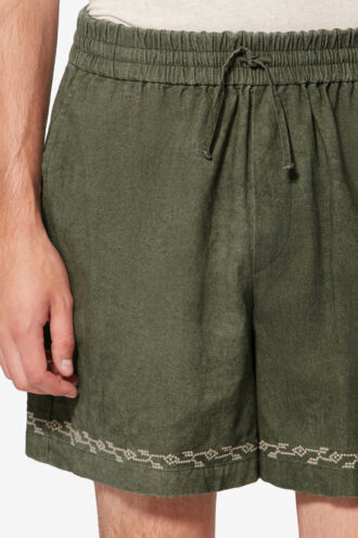 Zilan Embroidered Cotton Gauze Shorts