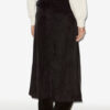 Zoan Gathered Satin Midi Skirt