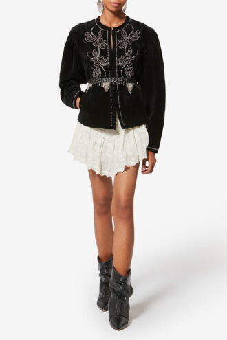 Zoelia Embroidered Silk and Cotton Shorts Zoelia Embroidered Silk and Cotton Shorts