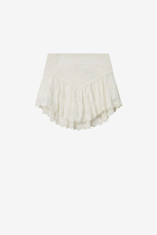 Zoelia Embroidered Silk and Cotton Shorts Zoelia Embroidered Silk and Cotton Shorts