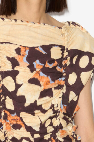 Zohra Printed Woven Jersey Top Zohra Printed Woven Jersey Top