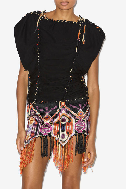 Zohra Woven Jersey Top Zohra Woven Jersey Top
