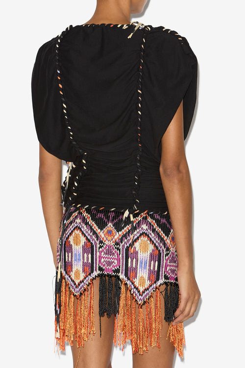Zohra Woven Jersey Top Zohra Woven Jersey Top