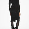 Zorah Draped Dress in Plain-Colored Jersey Zorah Draped Dress in Plain-Colored Jersey