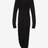 Zorah Draped Dress in Plain-Colored Jersey Zorah Draped Dress in Plain-Colored Jersey